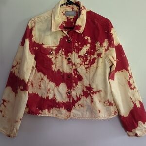 Bleach Dyed Red Jacket Cotton Size 12 First Issue